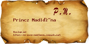 Princz Madléna névjegykártya